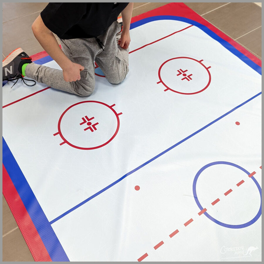 photo du tapis actif la patinoire de hockey